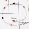 Tourmaline Multistone Gemstone Cab B Bracelet - NDB954 AAPR B Cab Natural Tourmaline Multistone Solid 925 Sterling Silver Light